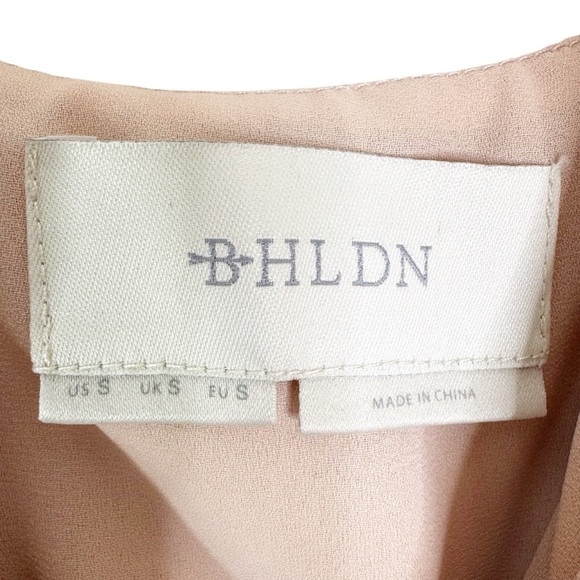 Anthropologie BHLDN Metallic Dots Paris Maxi Dress Gown Pink Size S - Picture 4 of 11